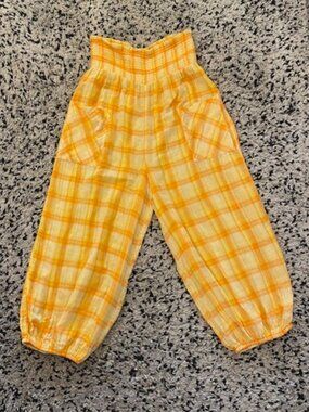 Intimately Free People Balloon Harem Parachute Pants Yellow Orange Med